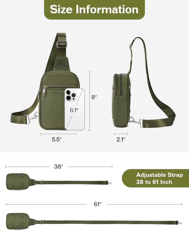 CHOLISS Small Sling Bag for Women and Men, Crossbody Bags Trendy Fanny Packs Chest Bag with Extended Strap - Image 5